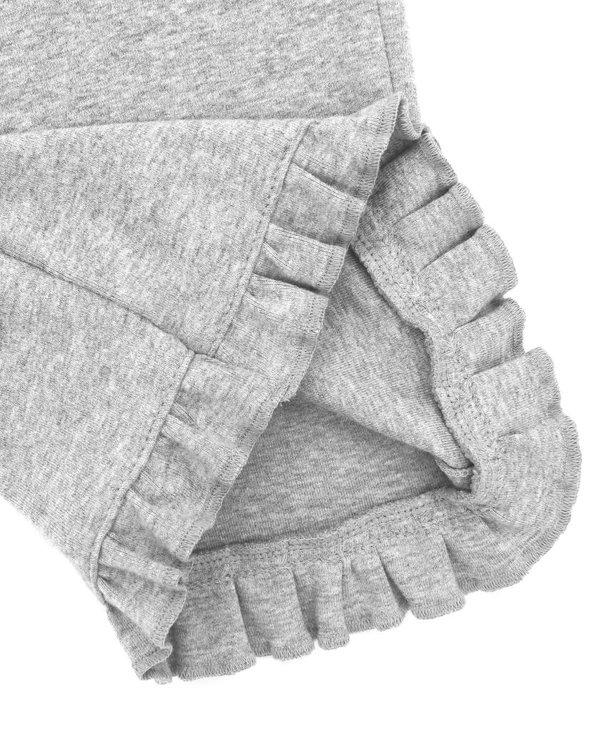 MOYORA Knee-Length Frill Capri Pants [Gray]