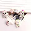 Miniature Puppy Figurine Keychain for DIY Dollhouse & Desktop Decoration