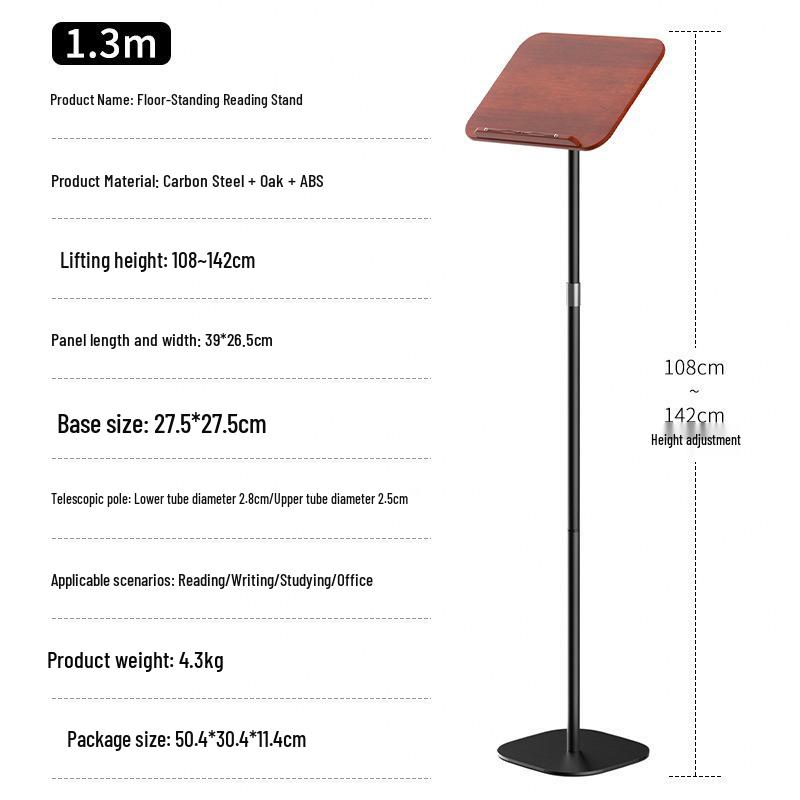 Solid Wood Adjustable Stand for Music Sheets, Books, Laptops, Projectors, and More
