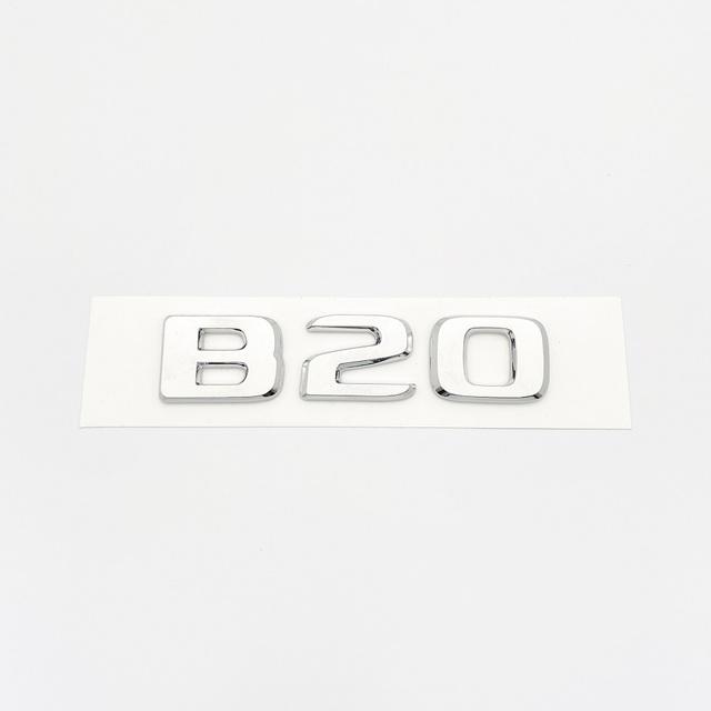 Pro Mercedes Benz Brabus C W203 W204 W205 kupé Odznak kufru auta Logo Samolepka Písmena B20 B30 D30 450 650 ABS Emblém Chrom Stříbrná