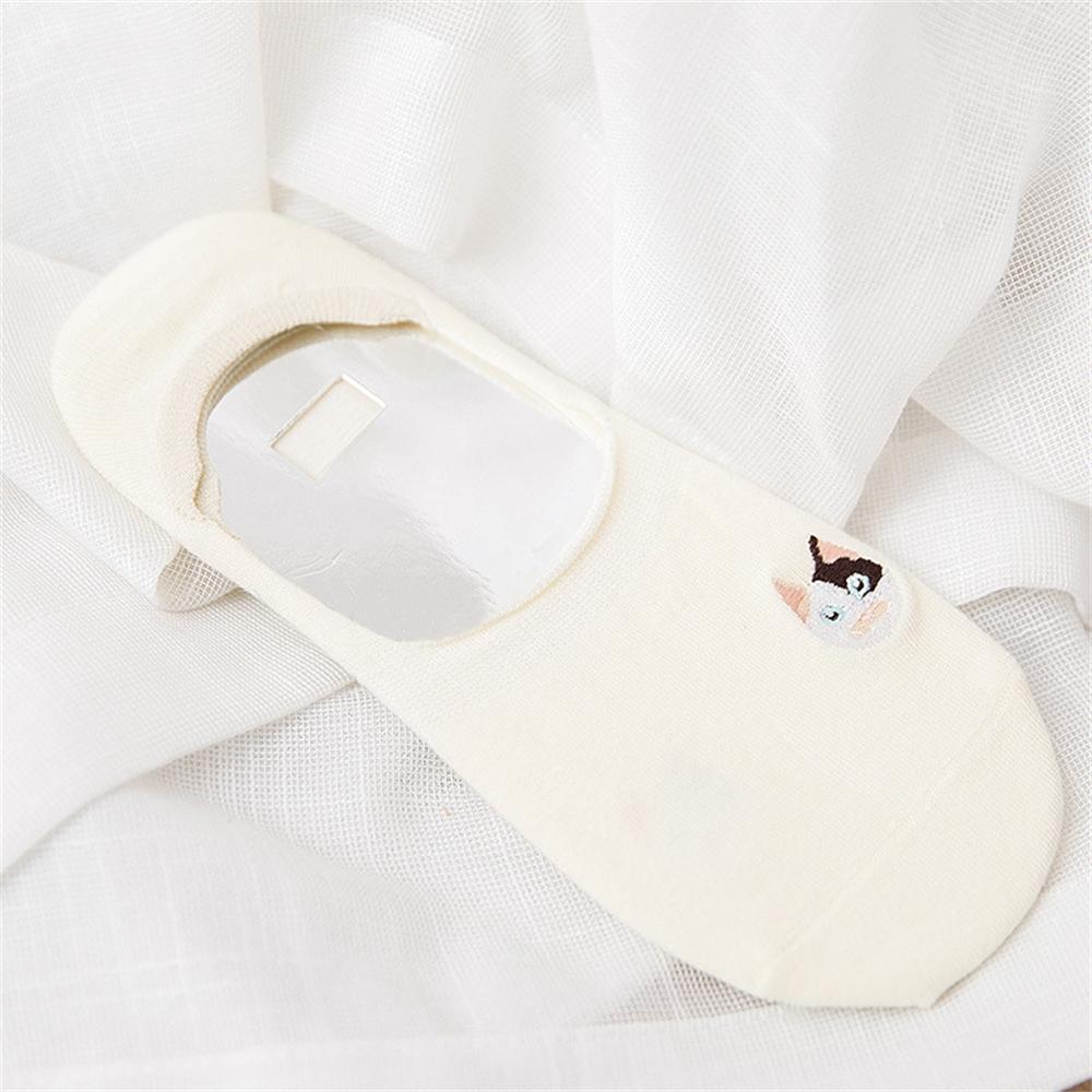 New Girls' Funny Summer Spring Cute Embroidered Kitten Invisible Sokken Cat Claw Footprint Women's Soft Cotton Socks Dropship