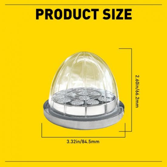 LED Watermelon Lights Side Marker Clearance Brake Turn Signal Truck Trailer Kit