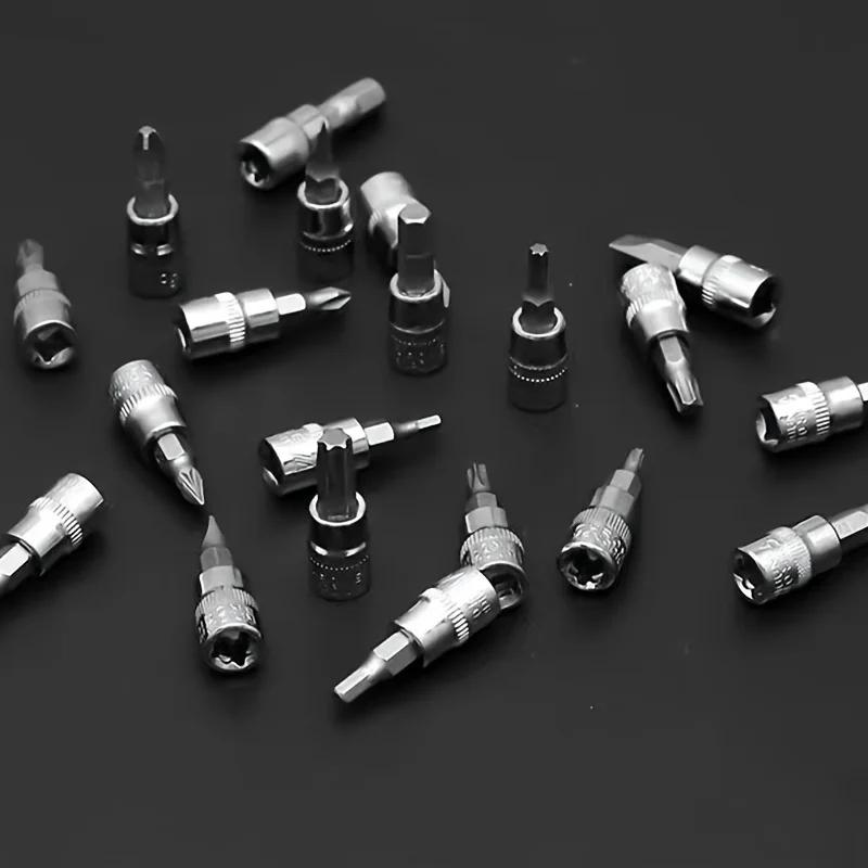 46 Piece/Set of Car Repair Tool Kit 1/4-Inch Socket Set Car Repair Tool Ratchet Torque Wrench Combo Auto Repairing Tool Set