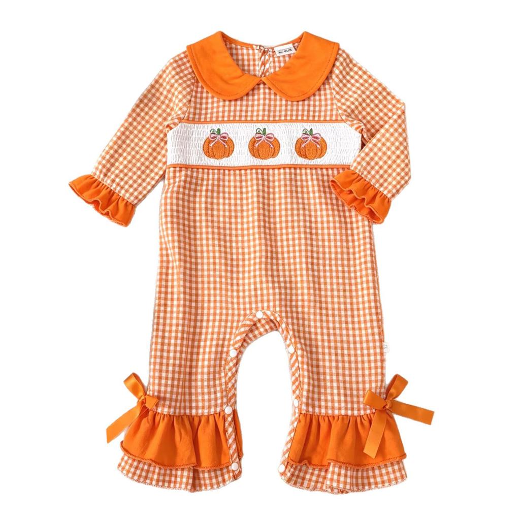 Baby Halloween Romper with Hooded Heart Embroidery and Horns - Fall Winter Zipper