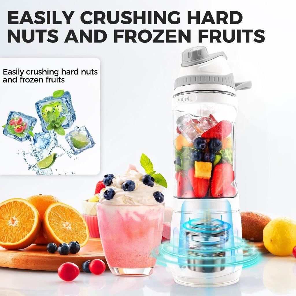 700ML Electric Juicer Small Travel Portable Juice Blender Large Capacity USB Rechargeable Mini Juice Cup