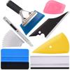 7PCS Car Glass Window Tint Tools - Protective Film Wrap Set Included Scraper, Window Rubber Squeegee,Cutting Knife with Blades