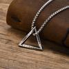 Men's Viking Necklace Stainless Steel Geometric Pendant Waterproof Amulet Collar 55 60 70cm Box Chain
