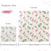 Flamingo Napkins, 33cm 2-Ply Pink Flamingo with Green Leaves Pattern for Pool Outdoor Summer Party Decor, 20pcs