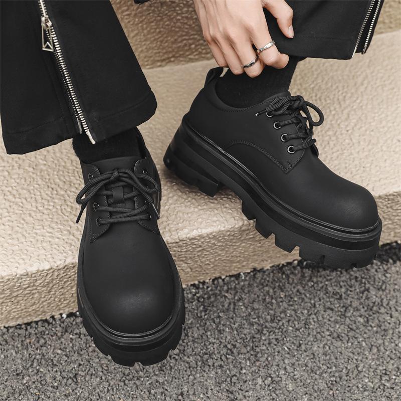 men luxury fashion wedding party dress platform shoes lace-up original leather oxfords shoe black white sneakers cool footwear