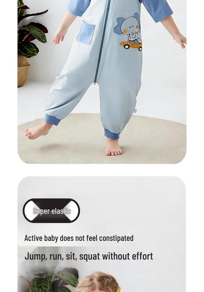 Kids' Cartoon Pajama Jumpsuit - Long-Sleeve Cloud Cotton Sleep Sack for Boys and Girls