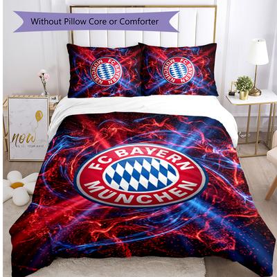 Bayern Munich Printed 3PCS Bedding Set Breathable Duvet Cover with Pillowcases Decorative Bed Linen for Bedroom Home