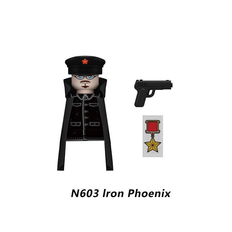 MOC Militär Sowjetischer US-Soldat Figur Baustein Kavallerie Pilot Westlicher Cowboy Detektiv Waffe Schwert Umhang Kinder Spielzeug Geschenk K148