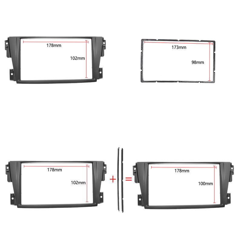 Moldura Painel Rádio Carro Double DIN para TOYOTA Caldina 2002-2007 Molduras Estéreo Painel CD Moldura Kit de Instalação