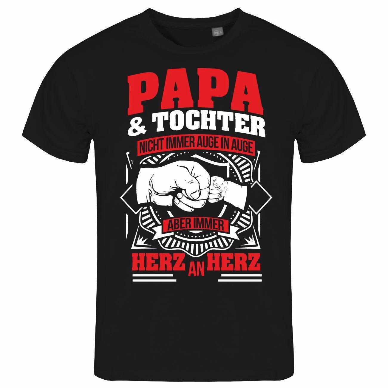 Mens Dad And Daughter Eye To Eye Heart To Heart T-Shirt S - XXL Fathers Day Child L