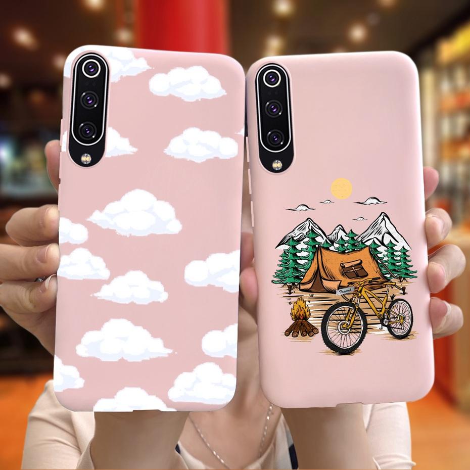 Phone Case For Xiaomi Mi 9 Lite Case Cute Silicone Back Cover For Xiaomi Mi 9 SE Mi9 9SE Mi9lite Phone Shell Soft TPU Bumper