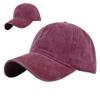Evertop Water Washable Cotton Baseball Hat for Adults and Kids Pure Color with Custom Embroidered Logo Vintage Sunshade Style