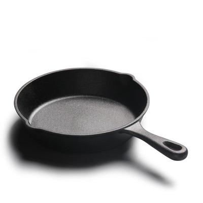 Three-Piece Cast Iron Cookware Set: Flat-Bottomed Frying Pan, Small Frying Pan, and Non-Stick Egg Pan