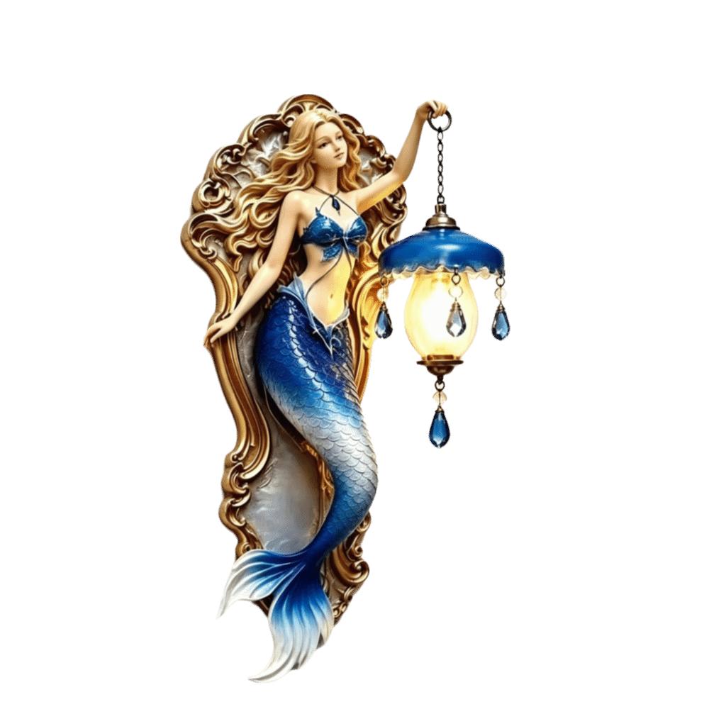 Soft Ambient Light Mermaid Wall Lamp Crystal Pendant Creative Wall Lamp Halloween Decoration