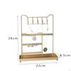 Golden Jewelry Display Holder Stand Tray Hanger Large Capacity Storage for Gift Woman Watches Ear