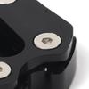 Foot Side Stand Extension Pad Stable CNC Aluminium Alloy Enlarger Support Pad for Motorcycle Black