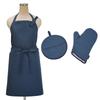 STYLE Decor set Mitten pot set Apron Kitchen Cooking Navy blue Gift Celebration Stylish Cute STYLE Decor W8702000 2-piece