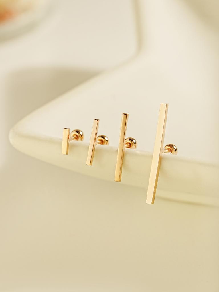 Minimalpiercing 14K Stick Bar Piercing Earrings