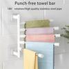 Bathroom Tools Punch-free Wall-mounted Rotating Towel Bath Towel Rack Space Aluminum Multi-layer Hanging Rod Rack For El Gym