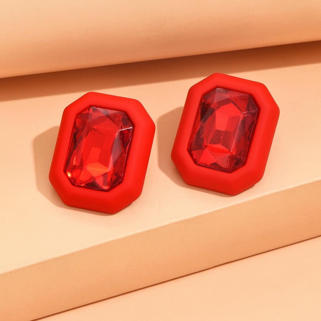 Luxury Design Sparkly Glass Bridal Charm Stud Earrings For Women Trendy Unusual Pendant Wedding Party Jewelry Gift