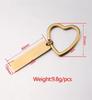 10Pcs/Lot Strip Blank Mirror Polished Stainless Steel Keychain For DIY Custom Women's Men's Keychain