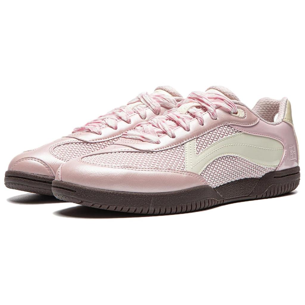Li Ning Table Tennis Collection Abrasion Resistant Breathable Casual Scenario Low top Table Tennis Shoes Women's Pink AZGW306-6