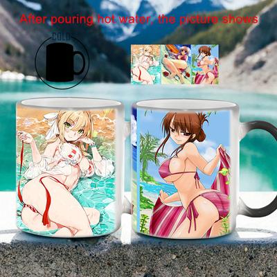 Ceramic Coffee Cups Wholesale BSKT-143 Tea Cup Cartoon Sexy Bikini Mug Sublimation Blanks Thermosensitive Mugs Color Change Mugs