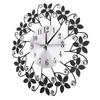 Metal Frame Wall Clock Iron Flower Wall-mounted Clock Elegant Decorative Clock  Kitchen