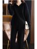 2024 Korean Style Loose Knit Sweater & Wide-Leg Pants Two-Piece Set for Women