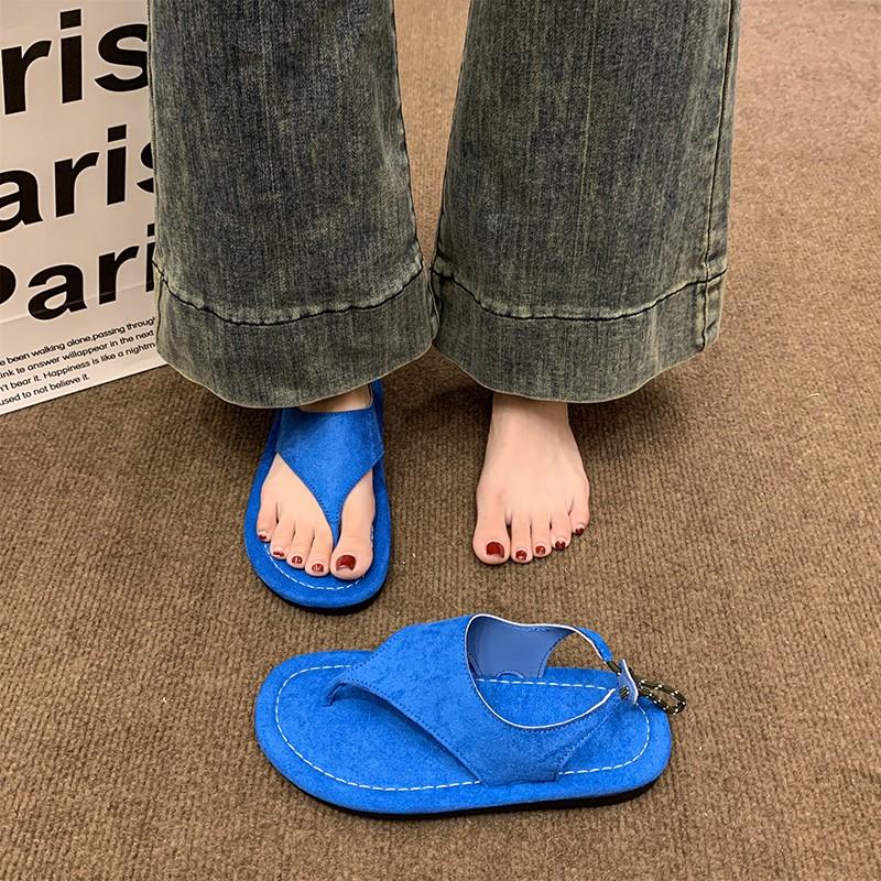 Fashion Women's Flats Sandals Designer Casual Soft Shoes Fashion Clip Toe Slippers Summer 2025 New Flip Flops Beach Sandalias De Mujer