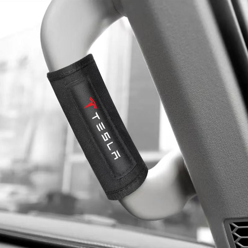 Skyddskåpa för bilens invändiga handtag Takdraghandskar Bilstyling För Tesla modell 3 modell X Y stil Roadster Biltillbehör