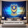 Custom Name Text Tapestry Portsmouth FC Personalized Polyester Wall Tapestry For Bedroom And Room