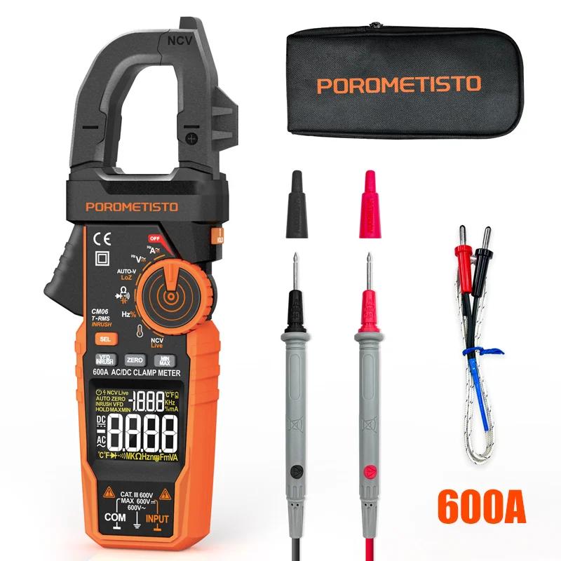 CM06/CM06Pro Digital Clamp Meter AC/DC 600A/1000A True-RMS Multimeter Tester 6000 Counts Temperature Capacitance NCV Ohm Hz Test