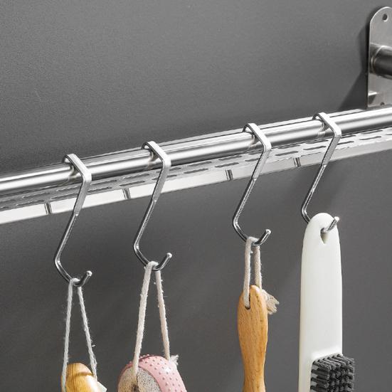 Over The Door Door Hanger Free Punching No Trace Stainless Steel Clothes Rack for Home