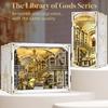 MiniCity DIY Book Nook Kit Miniature House Kit BookNook Suitable for and Birthday Collectible with LED Light Library - - - Beginners, Teenagers,