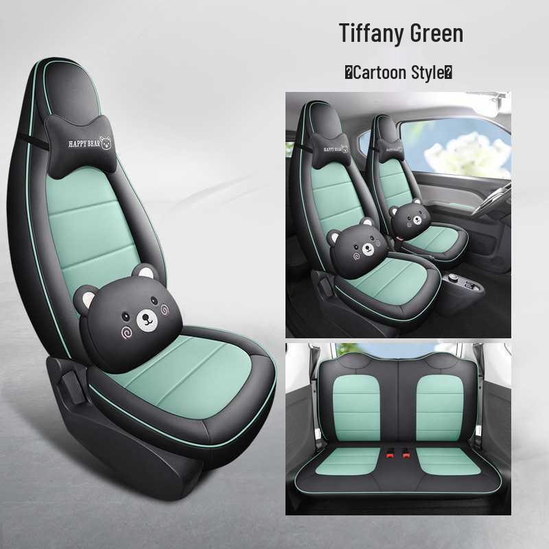 Wuling Mini Cute Leather Car Seat Cover - All-Season Universal Fit