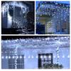 LED Snowflake Curtain & Icicle Lights, USB Decorative String Lights for Christmas & Holiday Windows