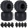 Ajrc 1.0 Inch Rc Monster Truck Wheel Rim Tires Set For Trx4m Fcx24 Scx24 C10 Jlu Deadbolt Gladiator Bronco 1/24 Crawler Car