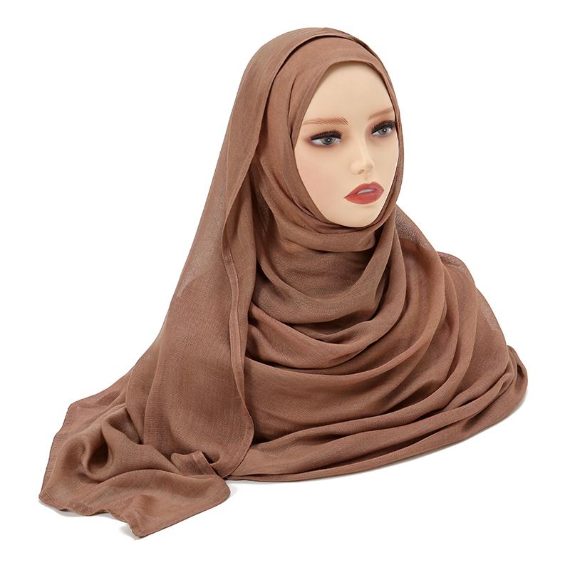 New Solid Cotton Viscose Hijab For Women Muslim Scarf Big Size Shawls Foulard Islam Head Wraps Headscarves Ramadan Scarf Bandana