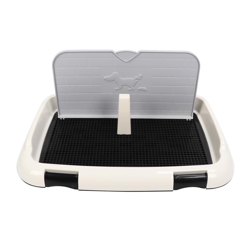Dog Potty Tray Indoor Puppy Pee Pad Holder Pet Potty with Wall Cover for Small and Medium Size DogsBlack