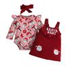 Baby Christmas Corduroy Suspender Skirt Set: Embroidered Dress Romper for Ages 0-1, European & American Style