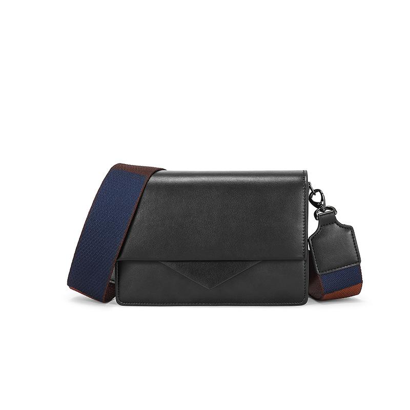 Small Square Bag Women's Simple Broadband Organ Bag Leather Envelope Bag Shoulder Messenger Chain Women's Bag Versatile Street Trend