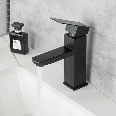 A Set Of G1/2 Black Basin Faucet Bathroom Washbasin Water Mixer Tap Hot Cold Water Mixer Taps Bathroom Fixture Waterfall Sink Faucet