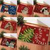 Christmas Element Printed Doormat Anti Slip and Anti Stain 100% Polyester Carpet Suitable for Front Door Living Room Bedroom Rug