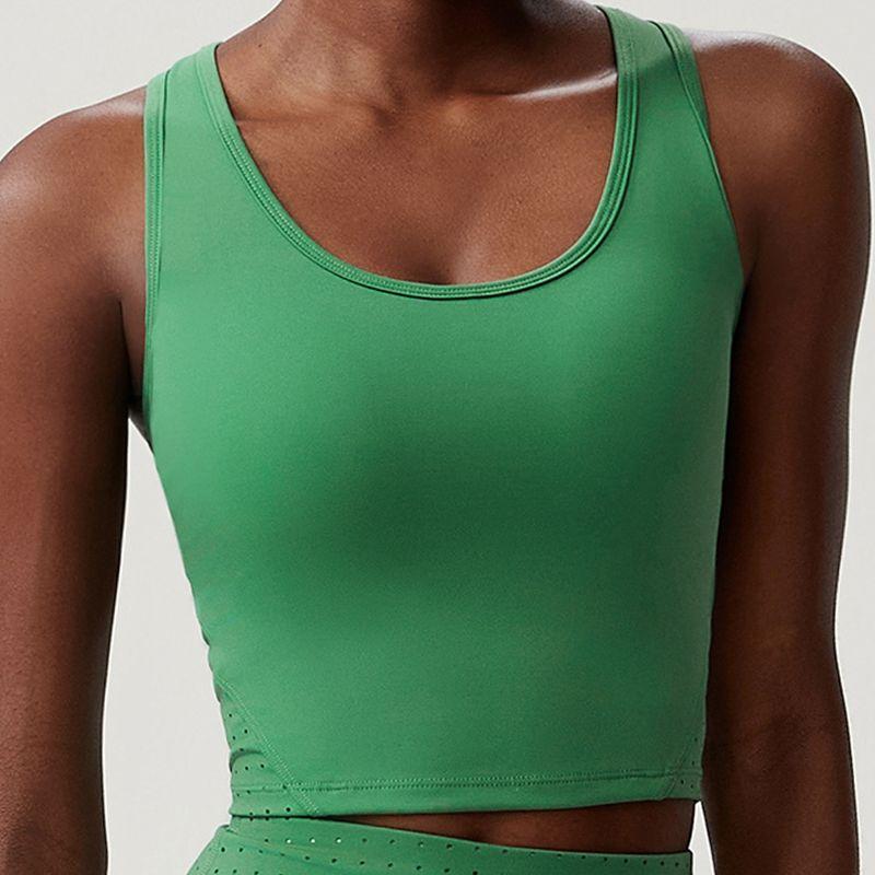 European and American I-Shaped Beauty Back Sports Vest Mesh Breathable Yoga Bra High Strength Shockproof Running Fitness Bra Women