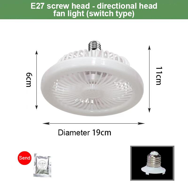 

Поворотний стельовий вентилятор 3-в-1 з дистанційним керуванням Освітлювальна лампа E27 Конвертер База Освітлення База Спальня Вітальня Miflame